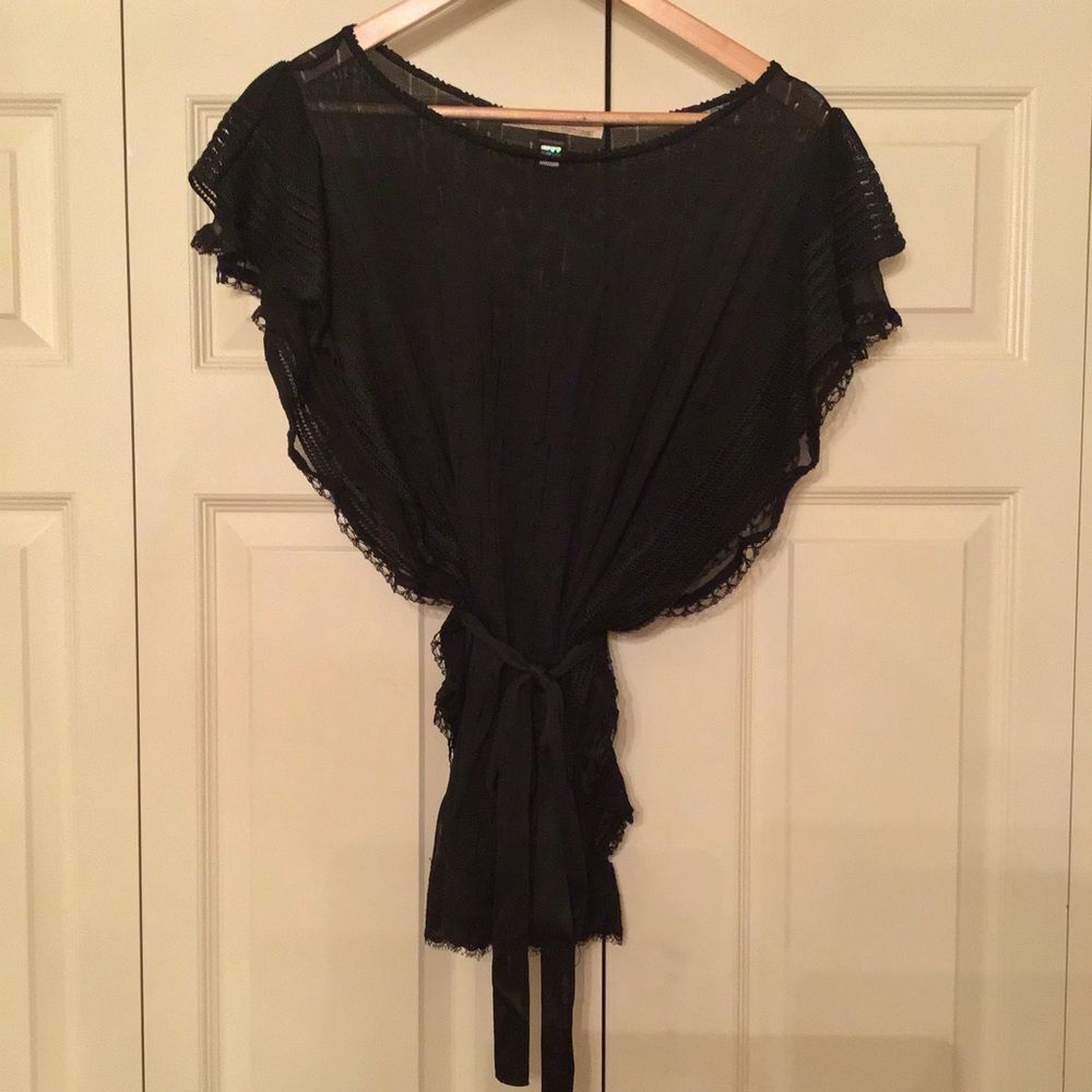 Class by Roberto Cavalli Black Silk Top